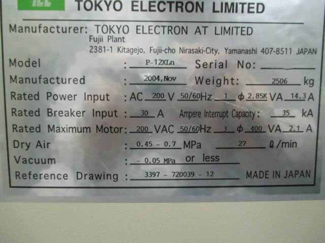 Foto Verwendet TEL / TOKYO ELECTRON P-12XLn Zum Verkauf