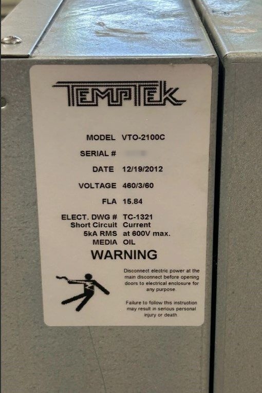 フォト（写真） 使用される TEMPTEK VTO-2100C 販売のために