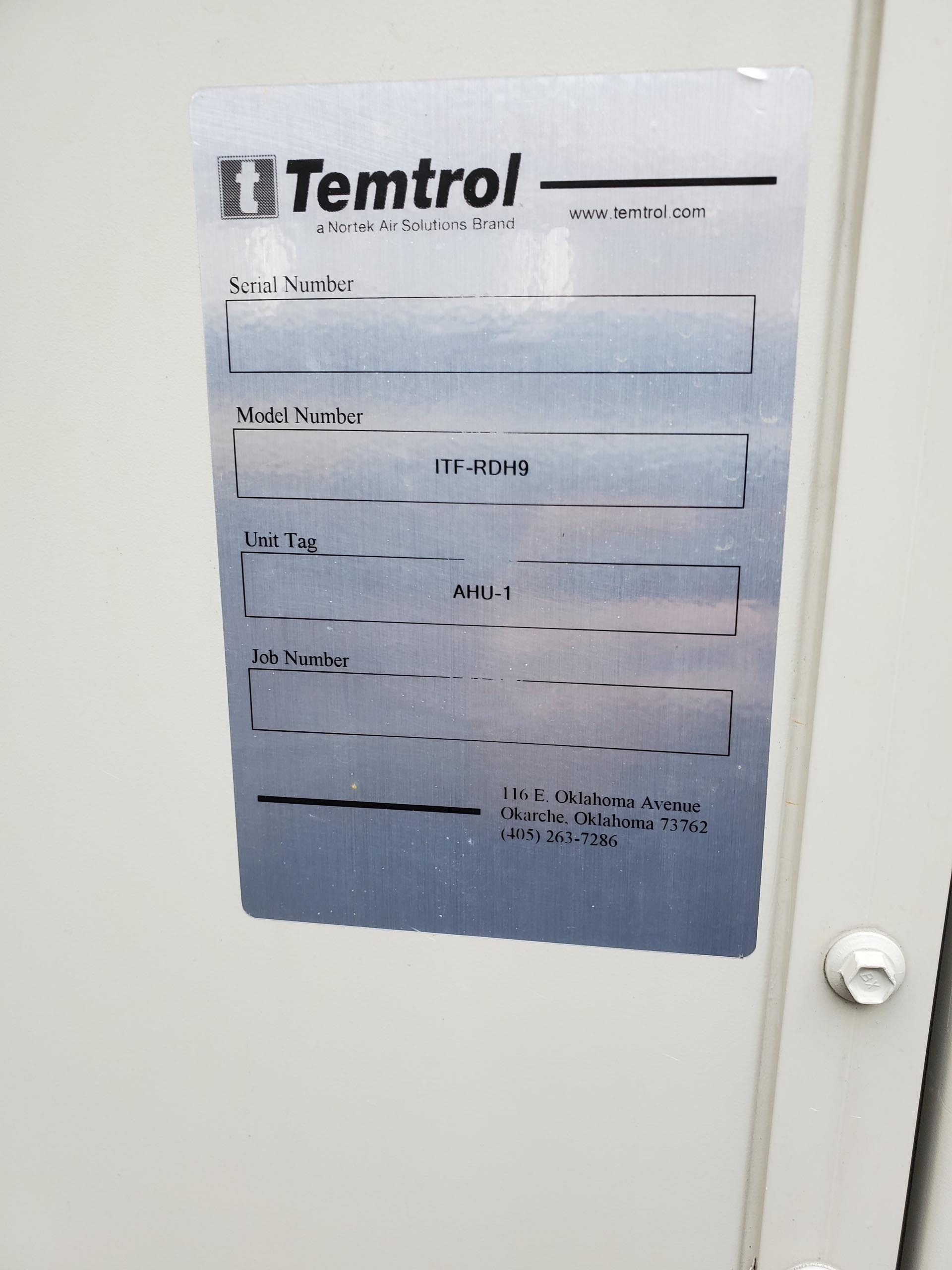 圖為 已使用的 TEMPTROL ITF-RDH9 待售