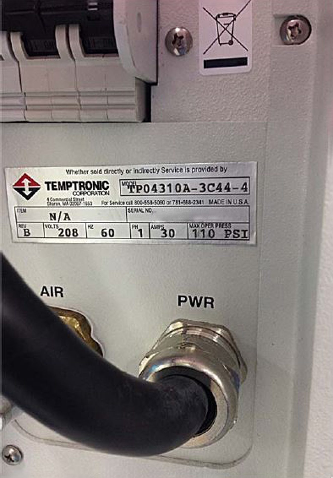 Photo Used TEMPTRONIC TPO 4310A-3C44-4 For Sale