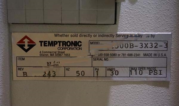 Photo Used TEMPTRONIC TPO 4300B-3X32-3 For Sale