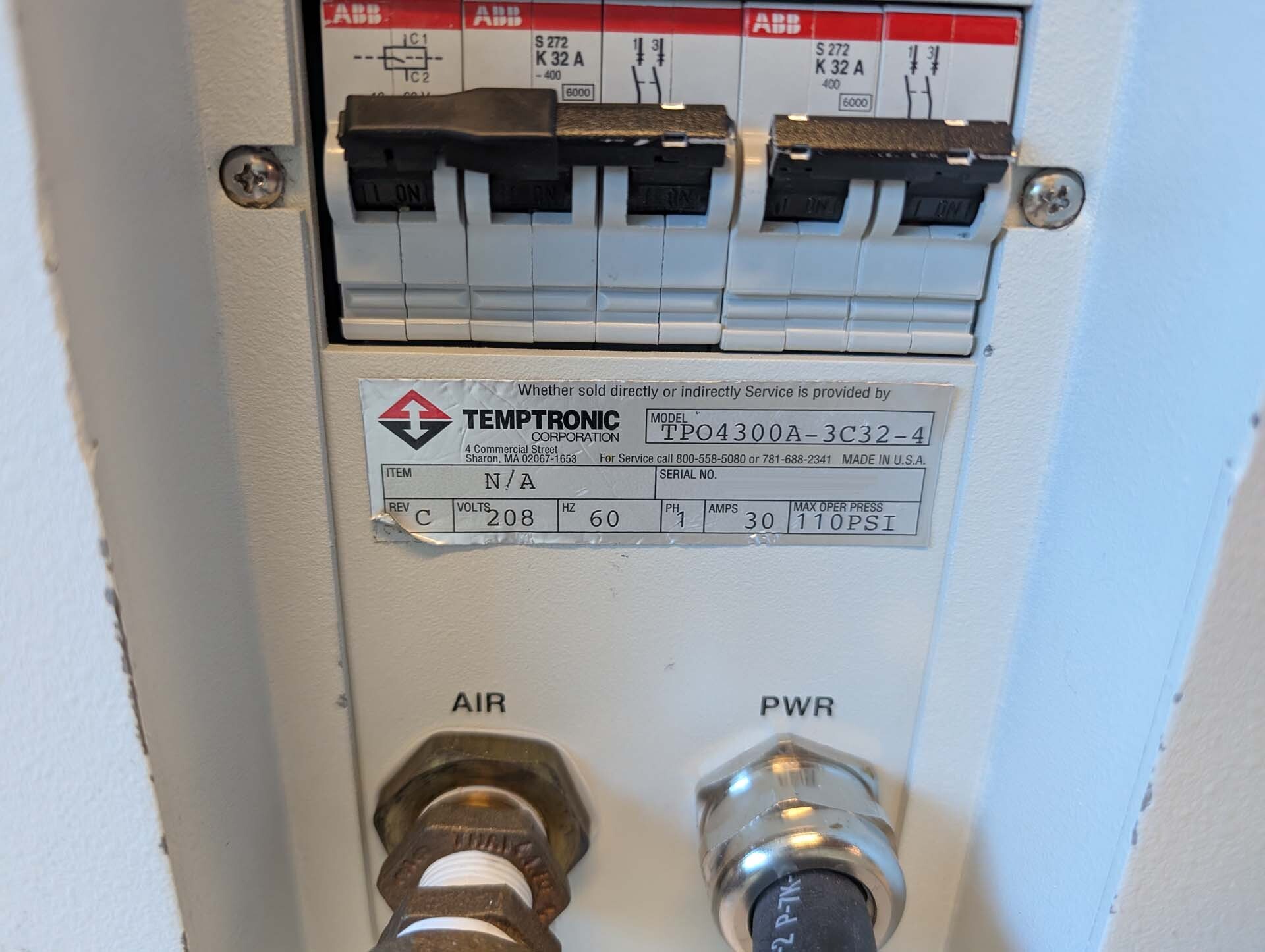 图为 已使用的 TEMPTRONICS TPO 4300A-3C32-4 待售
