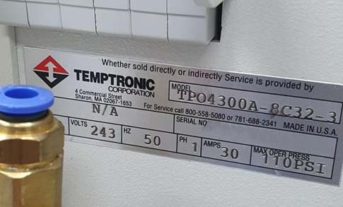圖為 已使用的 TEMPTRONICS TPO 4300A-8C32-3 待售