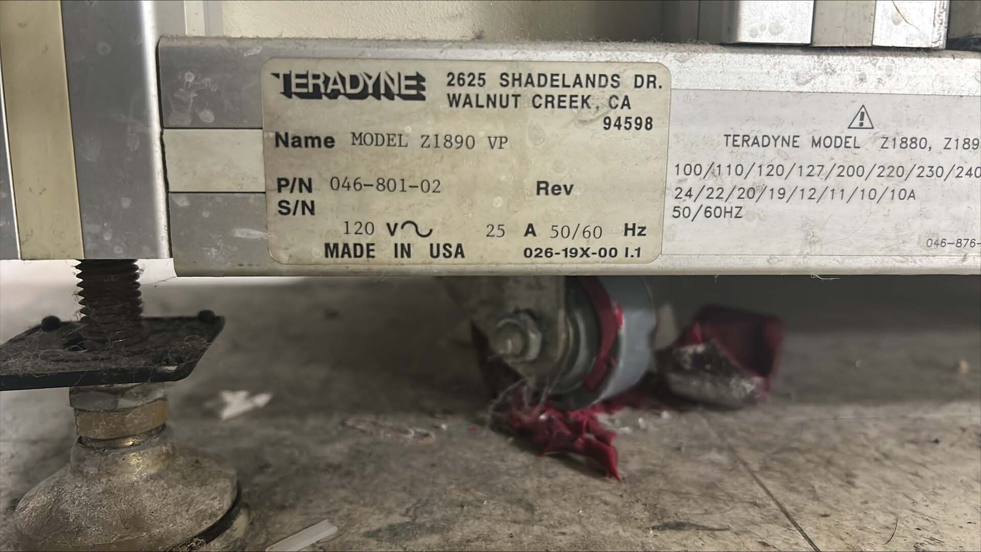 사진 사용됨 TERADYNE Z 1890 VP 판매용
