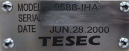 フォト（写真） 使用される TESEC 9588-IHA 販売のために