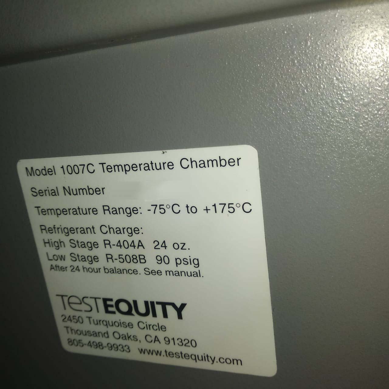 Foto Verwendet TEST EQUITY 1007C Zum Verkauf