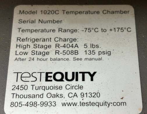 Foto Verwendet TEST EQUITY 1020C Zum Verkauf