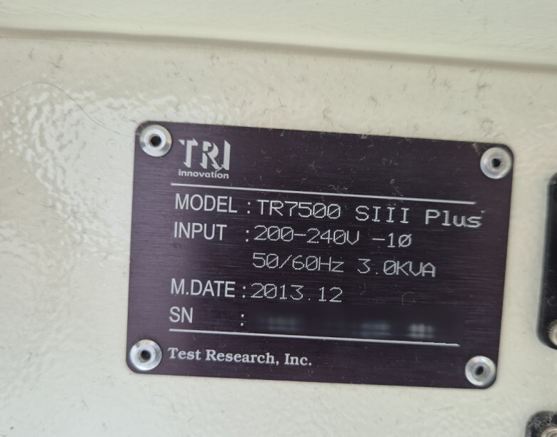 Photo Used TEST RESEARCH INC / TRI TR7500 For Sale