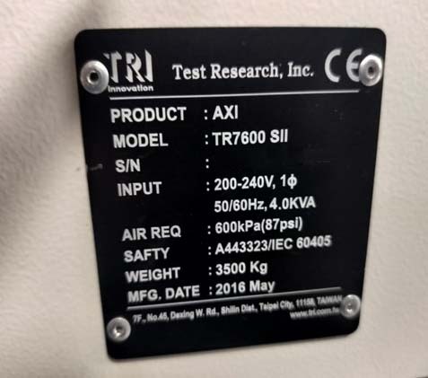 Photo Utilisé TEST RESEARCH INC / TRI TR7600 SII À vendre