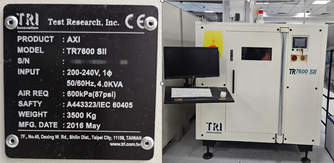 Photo Utilisé TEST RESEARCH INC / TRI TR7600 SII À vendre
