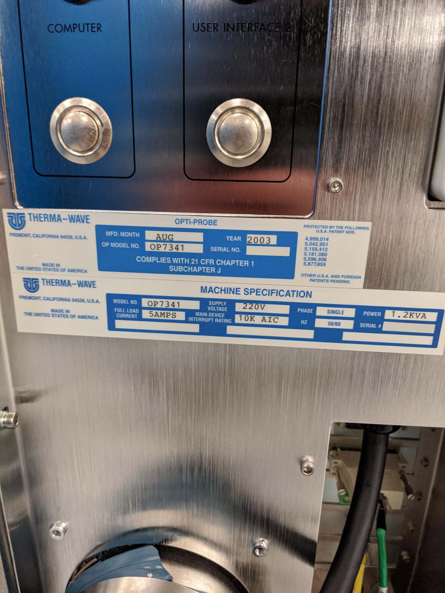 Photo Used KLA / TENCOR / THERMA-WAVE OPTIPROBE 7341 For Sale