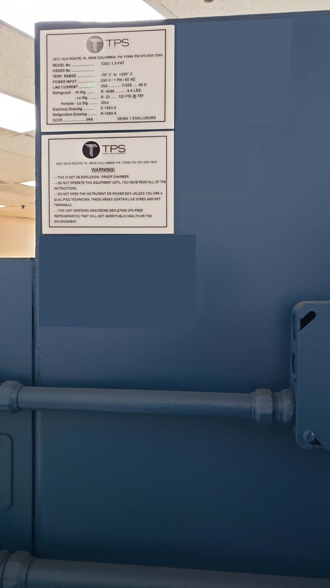 Foto Verwendet THERMAL PRODUCT SOLUTIONS / TPS T20C-1.5-F4T Zum Verkauf