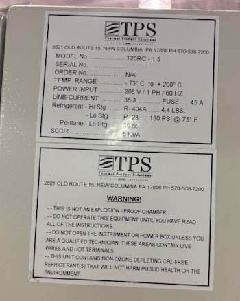 图为 已使用的 THERMAL PRODUCT SOLUTIONS / TPS T20RC-1.5 待售