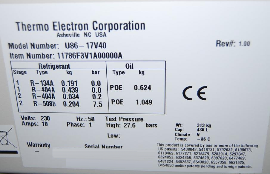 圖為 已使用的 THERMO ELECTRON U86-17V40 待售