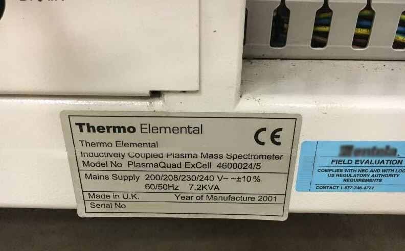 Photo Used THERMO ELEMENTAL PlasmaQuad ExCell For Sale