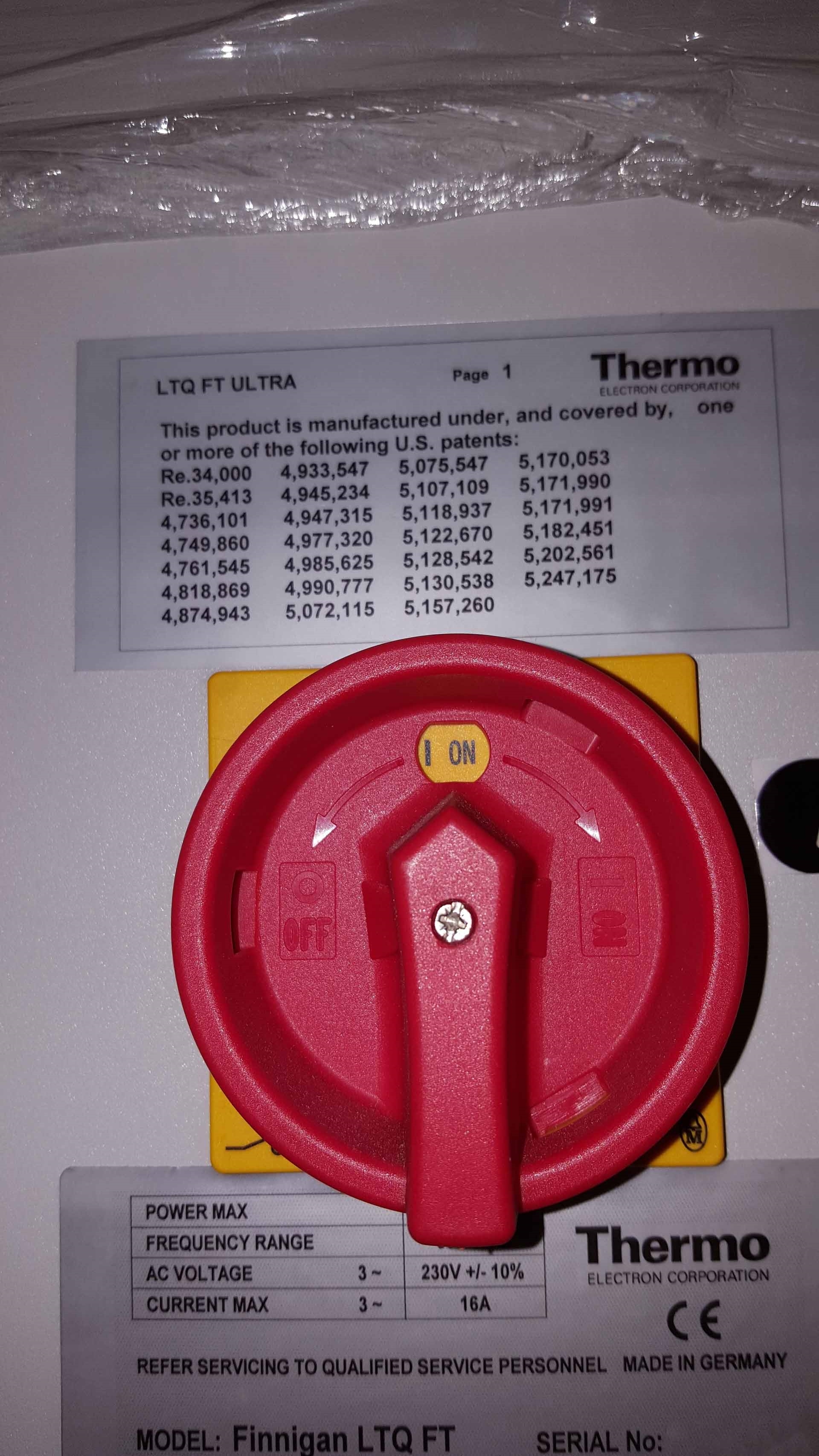 Photo Used THERMO FINNIGAN LTQ FT For Sale