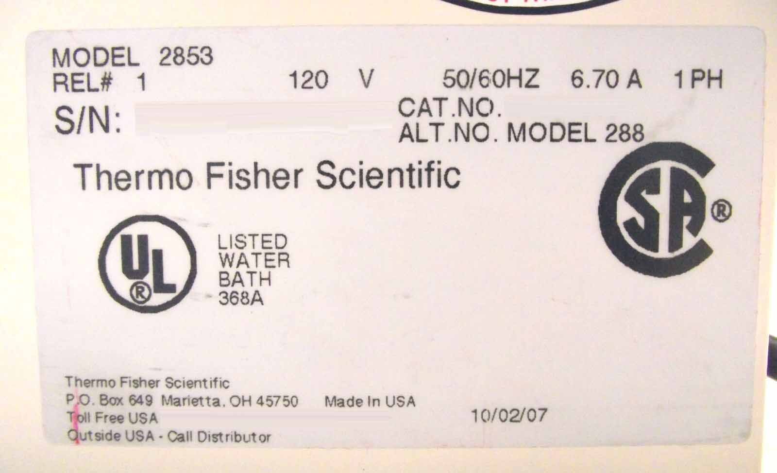 フォト（写真） 使用される THERMO FISHER SCIENTIFIC 2853 / 288 Precision 販売のために