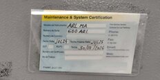 圖為 已使用的 THERMO FISHER SCIENTIFIC ARL MA-0600 待售