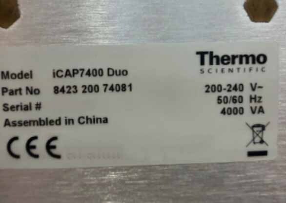 圖為 已使用的 THERMO FISHER SCIENTIFIC iCAP 7400 DUO 待售