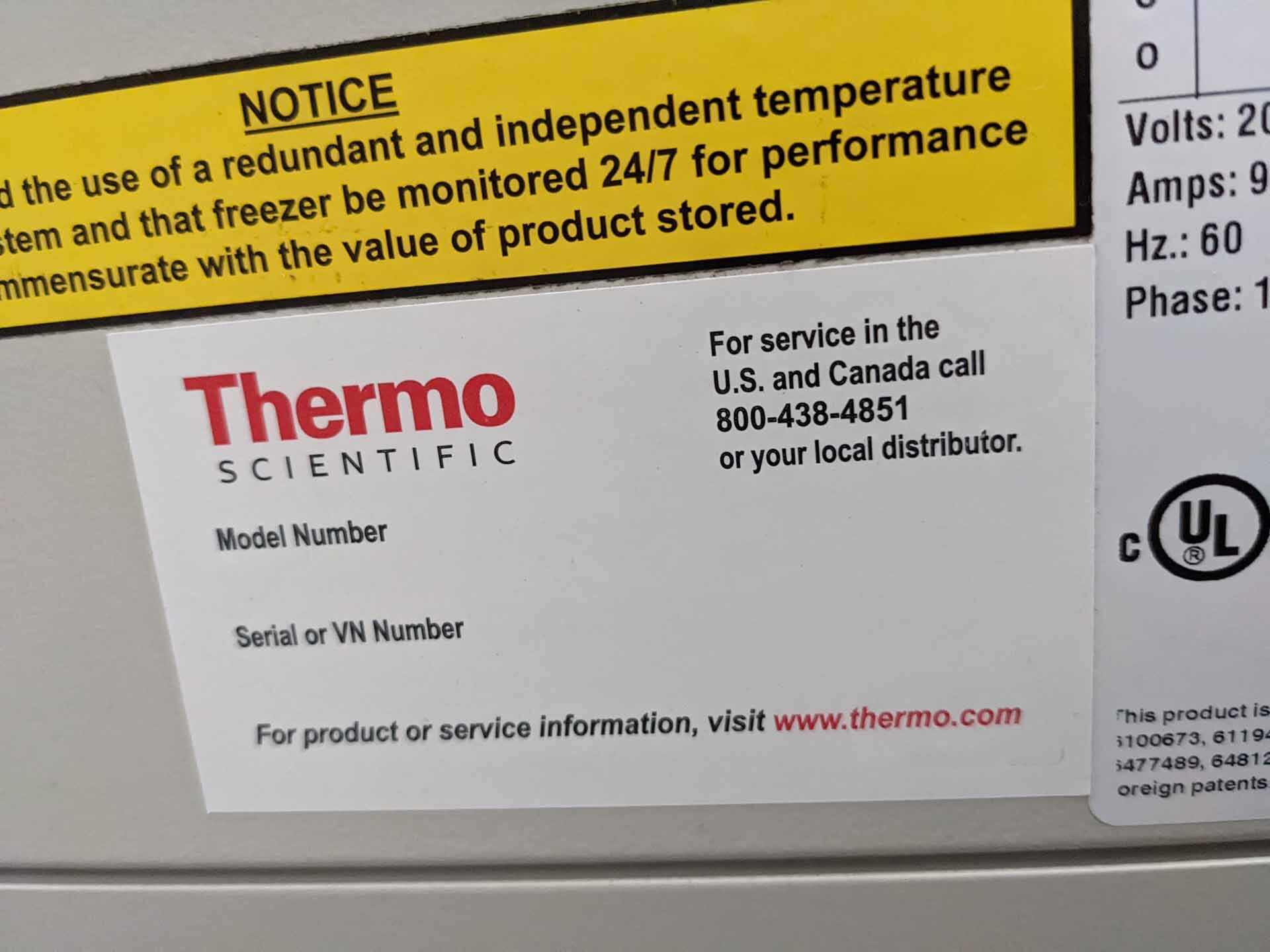 Photo Used THERMO FISHER SCIENTIFIC TSU300D63 For Sale