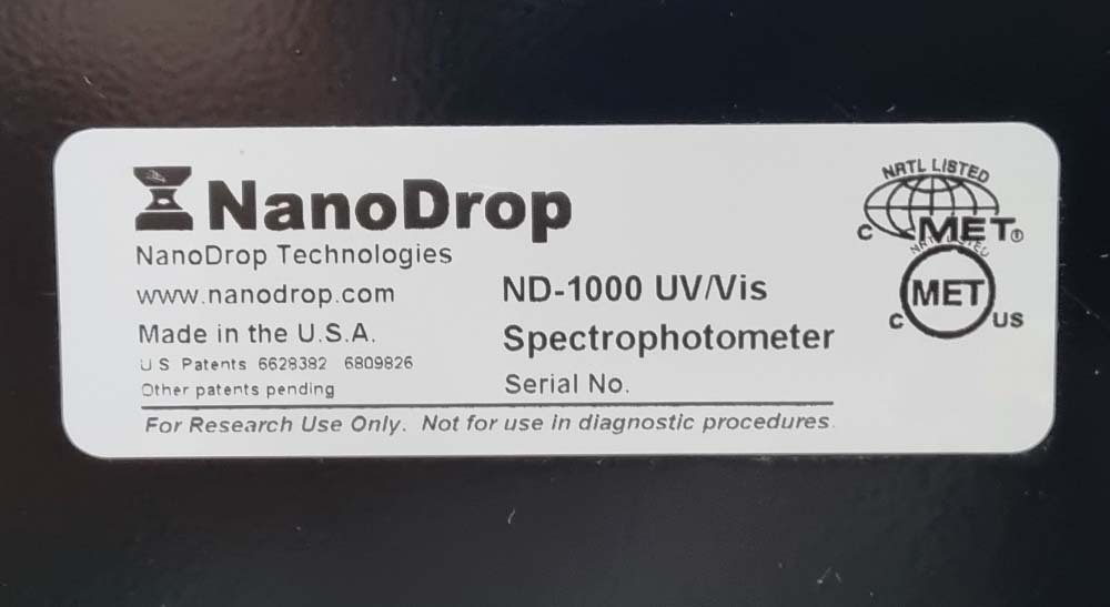 Photo Used NANODROP ND-1000 For Sale