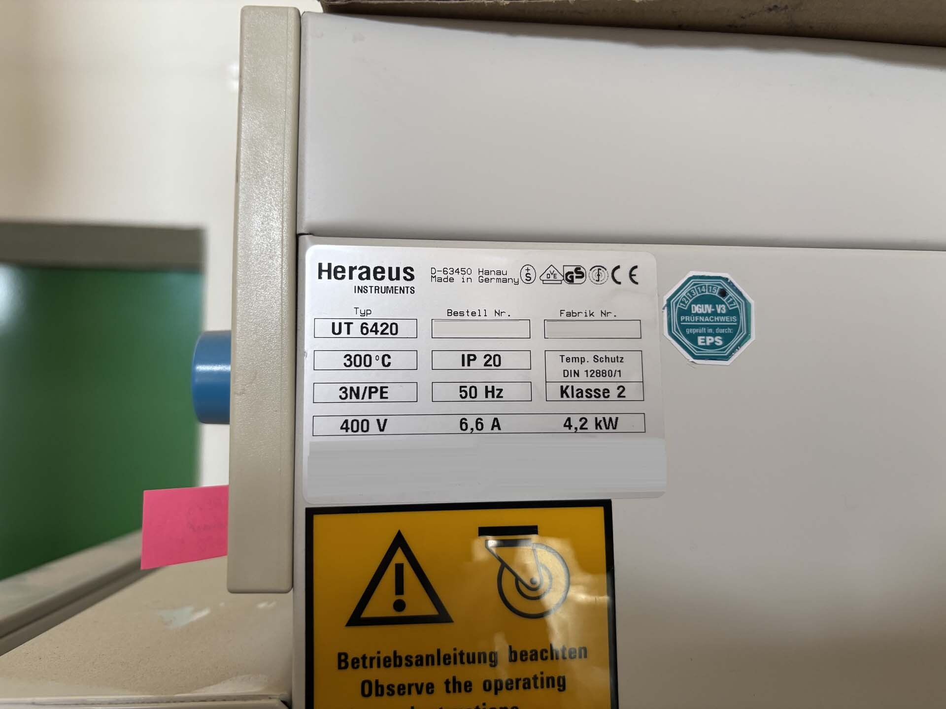 圖為 已使用的 THERMO SCIENTIFIC / HERAEUS / KENDRO UT 6420 待售