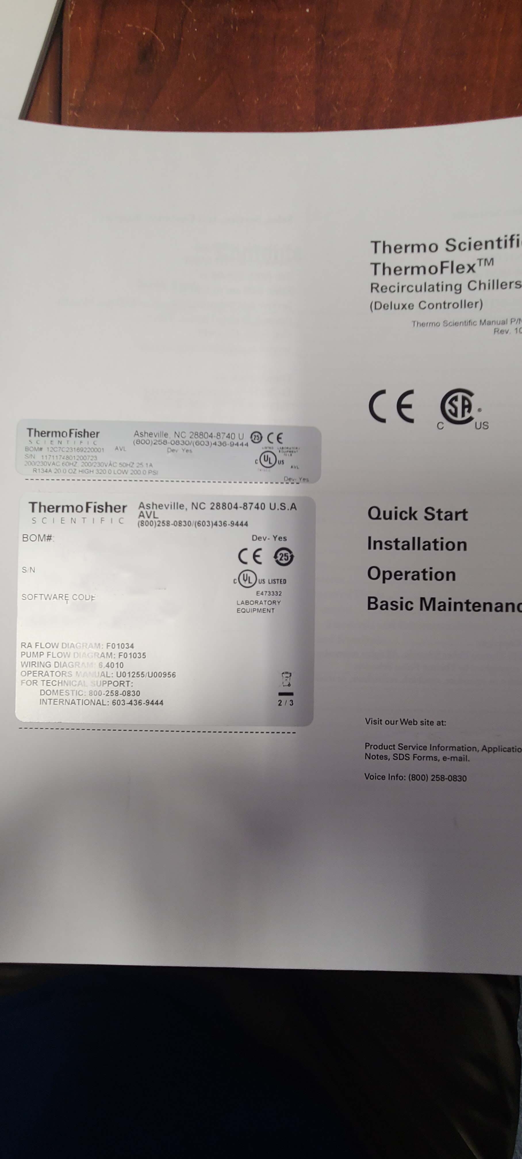 圖為 已使用的 THERMO SCIENTIFIC / NESLAB ThermoFlex 2500 待售