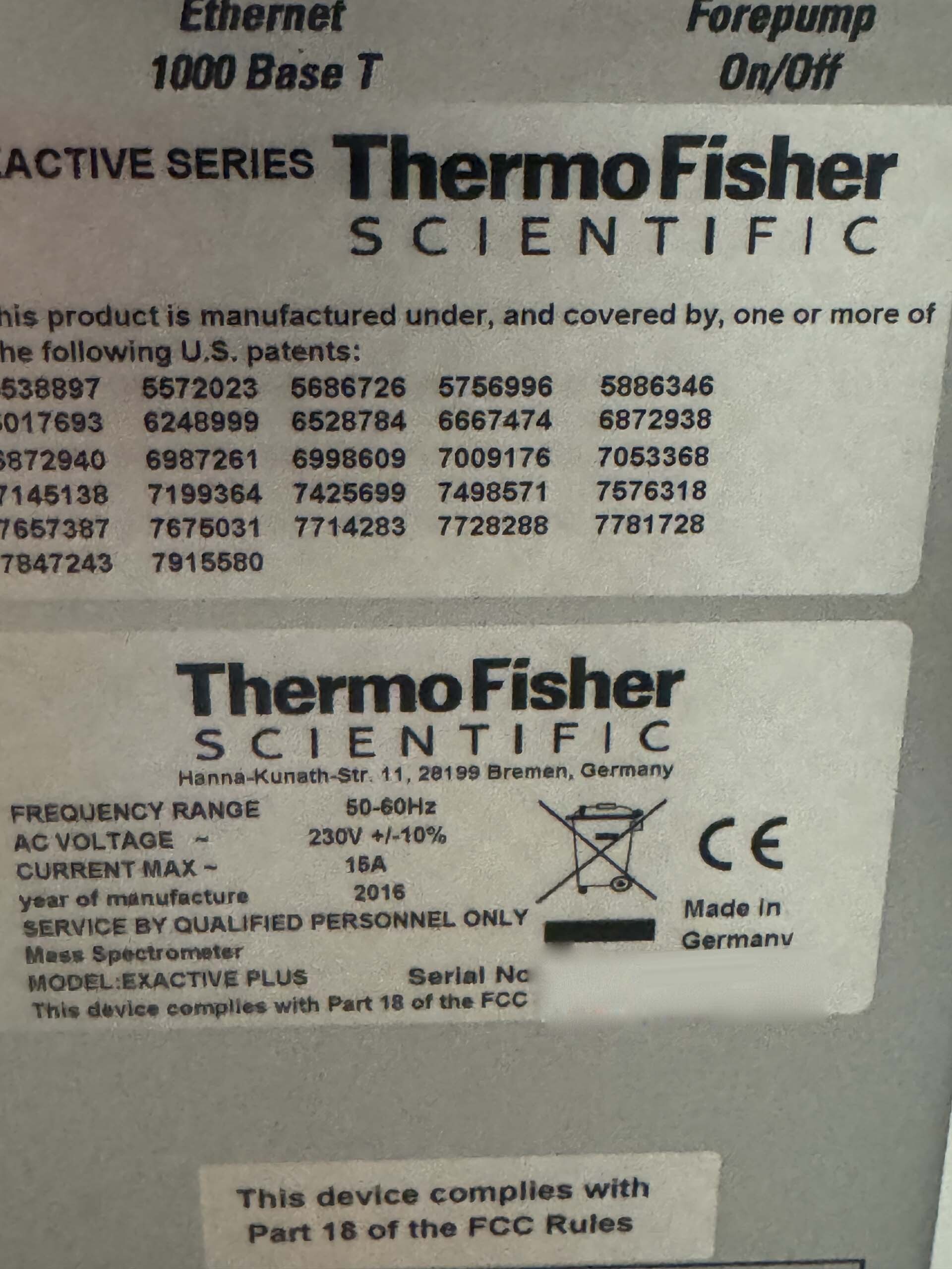 圖為 已使用的 THERMO SCIENTIFIC Exactive Plus 待售