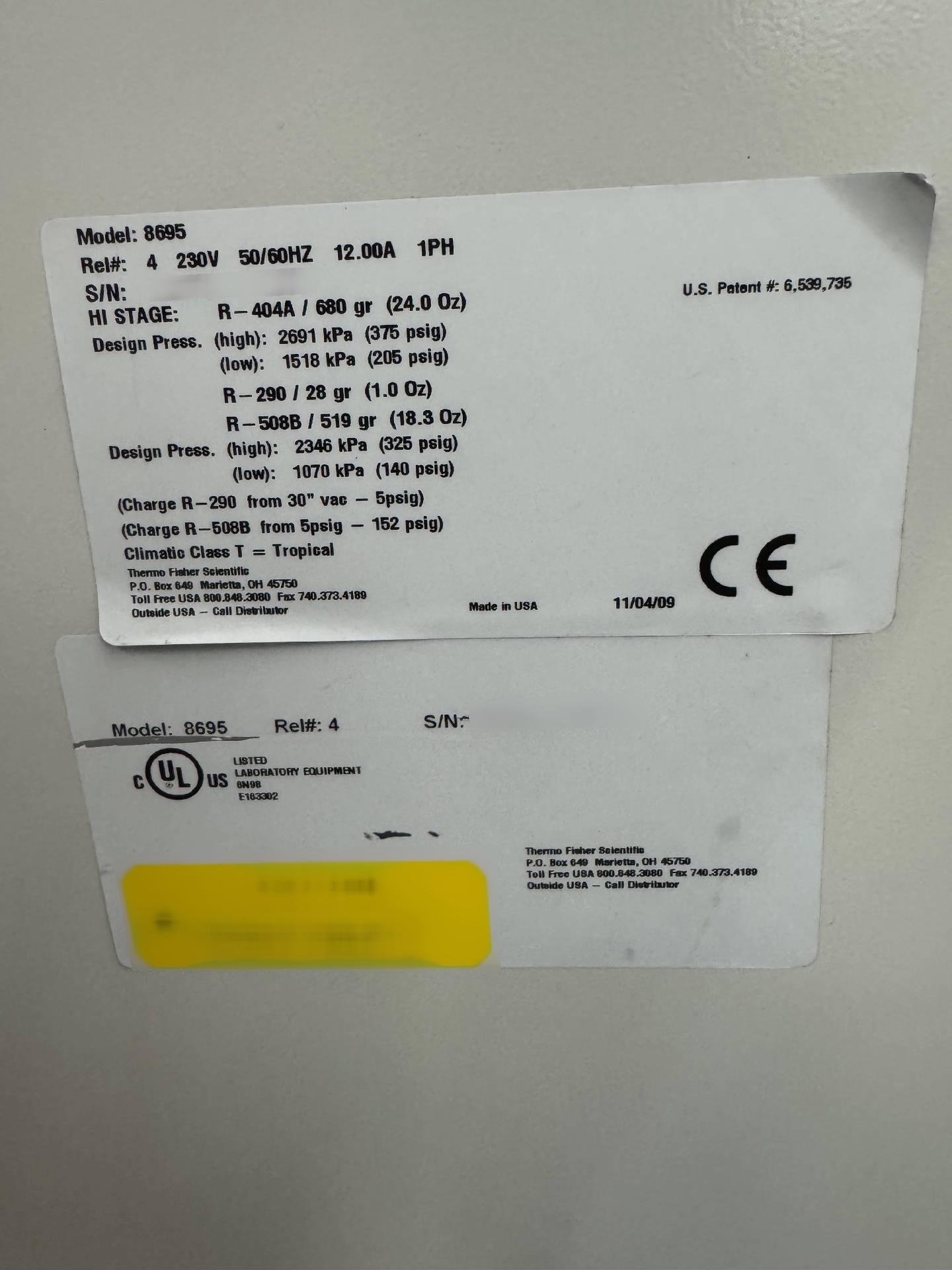 Foto Verwendet THERMO SCIENTIFIC Forma 8695 Zum Verkauf