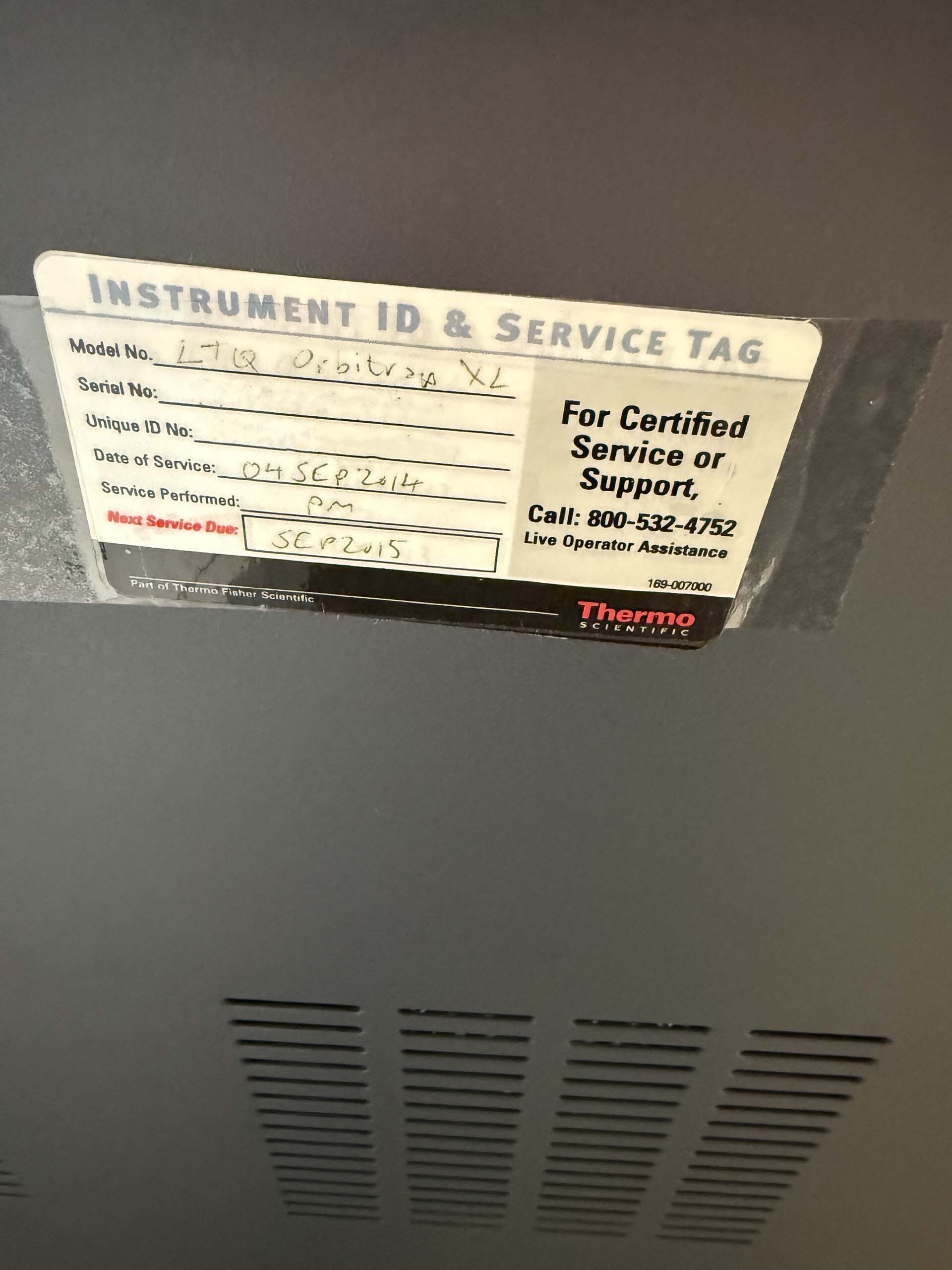 Photo Used THERMO SCIENTIFIC LTQ Orbitrap XL For Sale