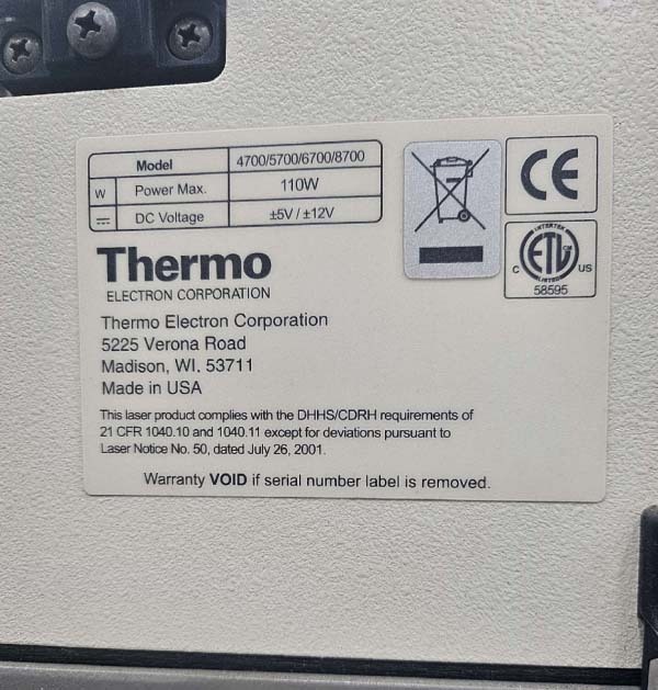 图为 已使用的 THERMO SCIENTIFIC Nicolet 6700 待售