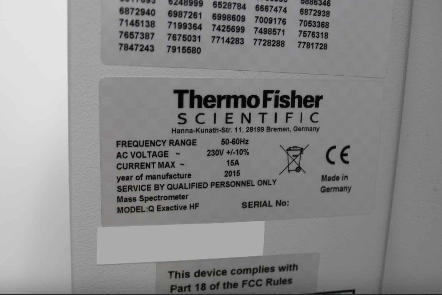 Photo Used THERMO SCIENTIFIC Q Exactive HF For Sale