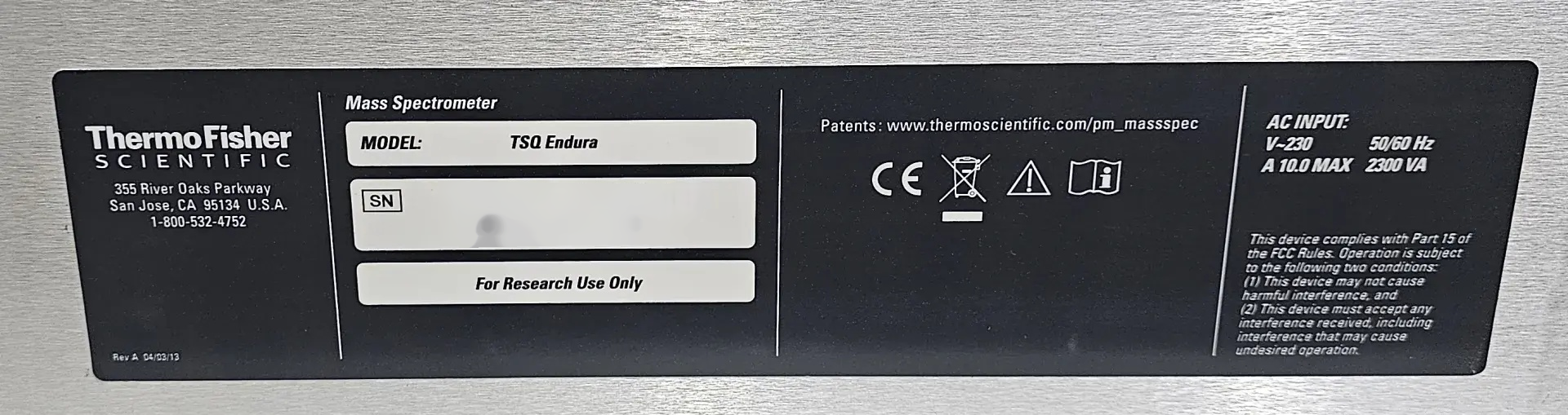 Photo Utilisé THERMO SCIENTIFIC TSQ Endura À vendre