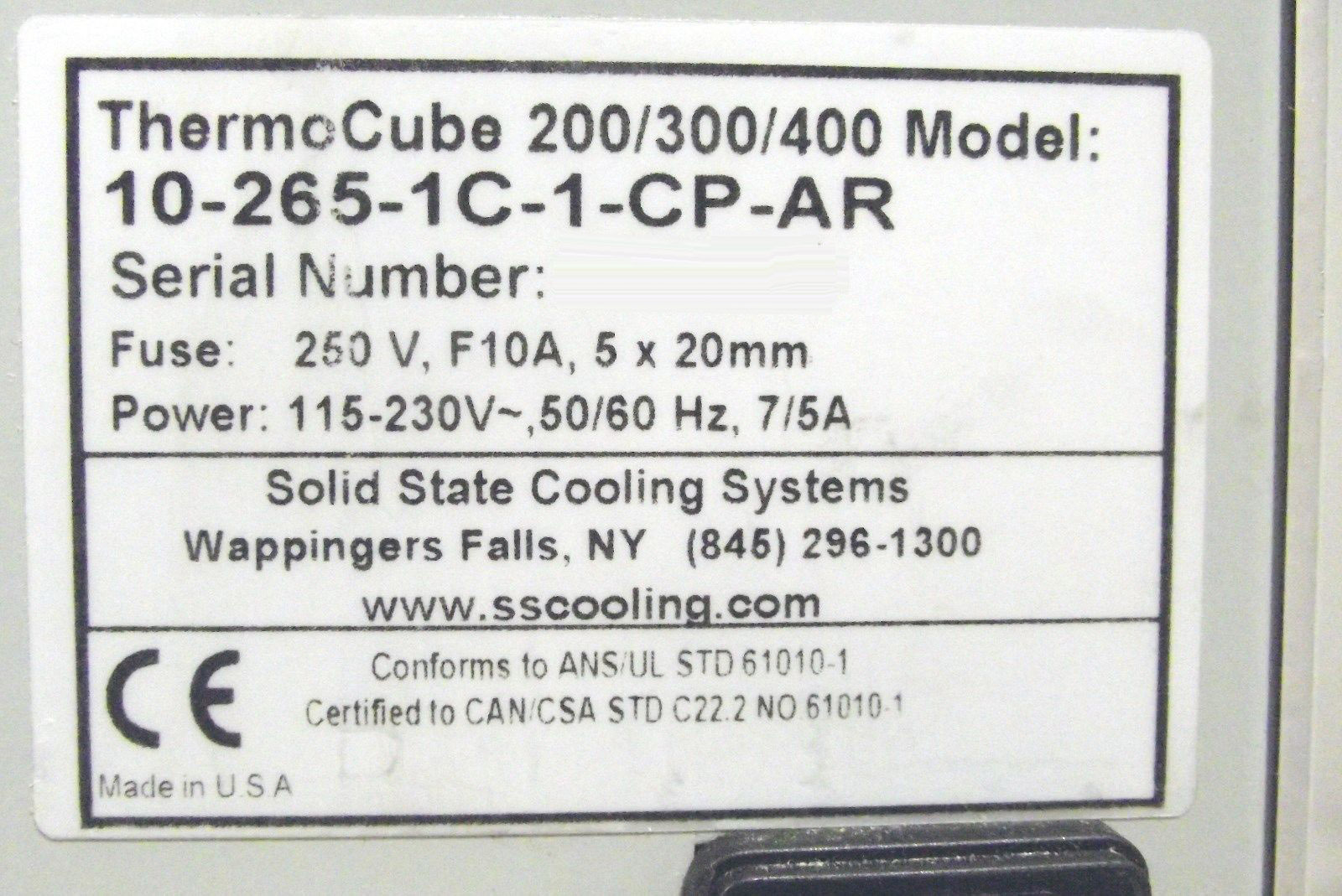 Photo Used THERMOCUBE 10-265-1C-1-CP-AR For Sale