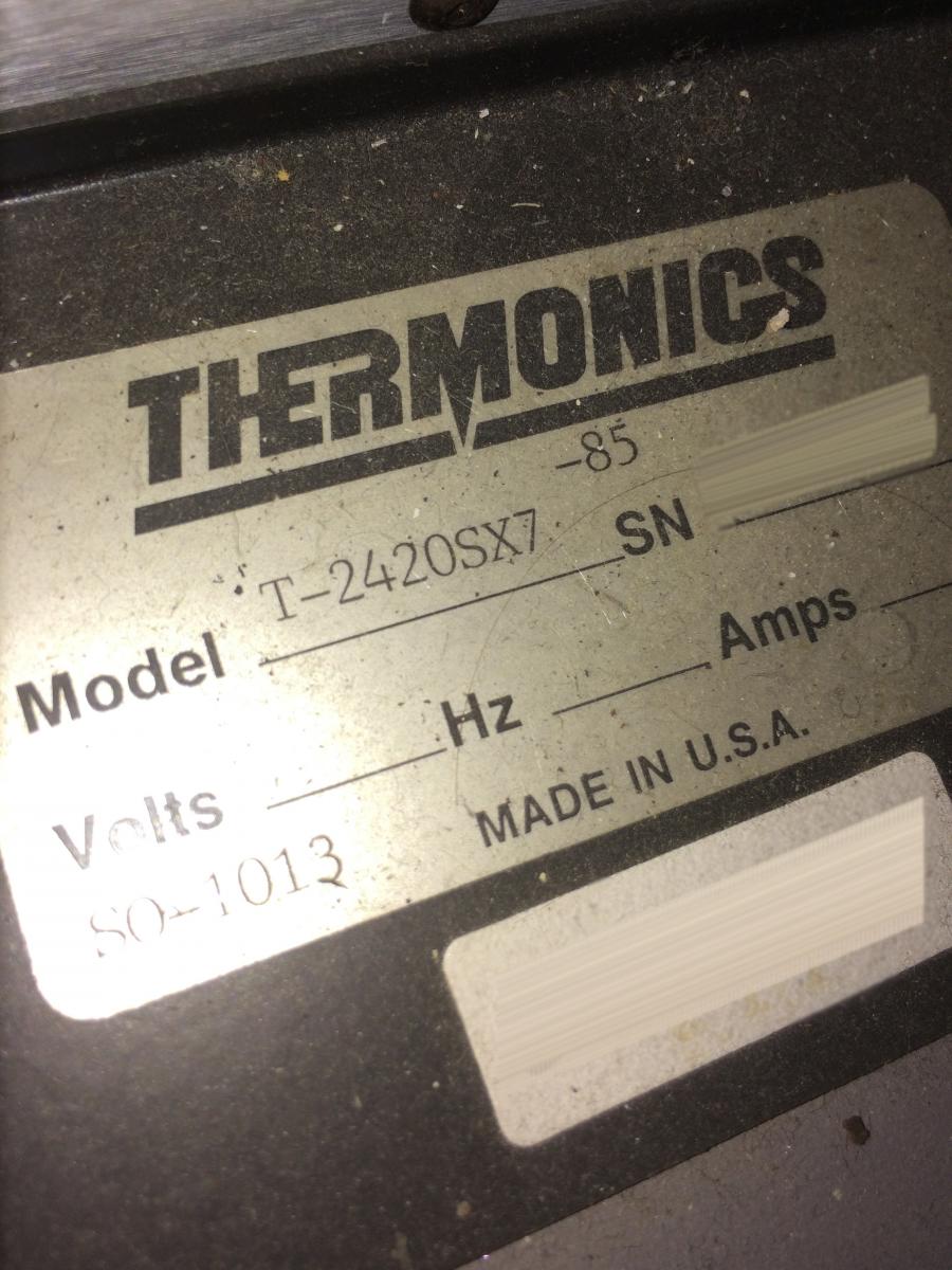 Photo Used THERMONICS T-2420SX7-85 For Sale