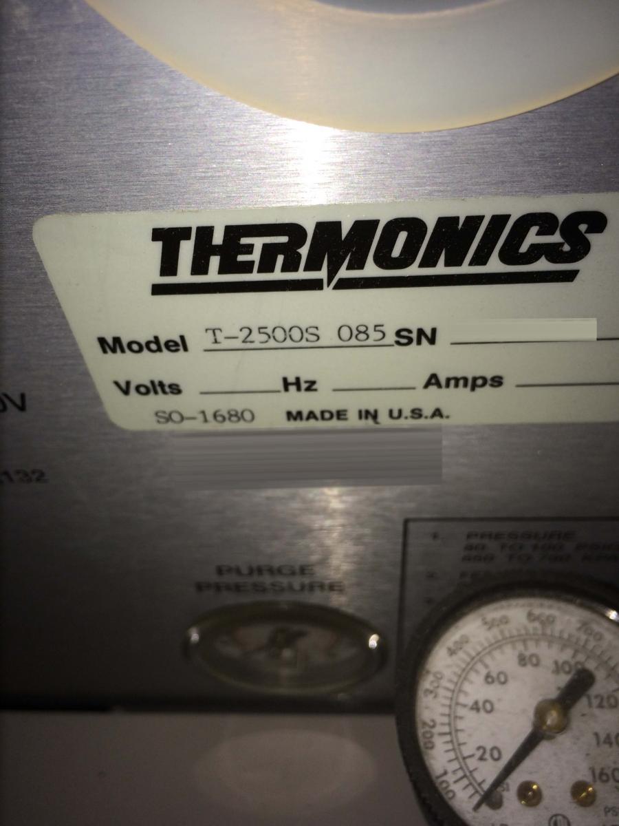 Photo Used THERMONICS T 2500S-85 For Sale