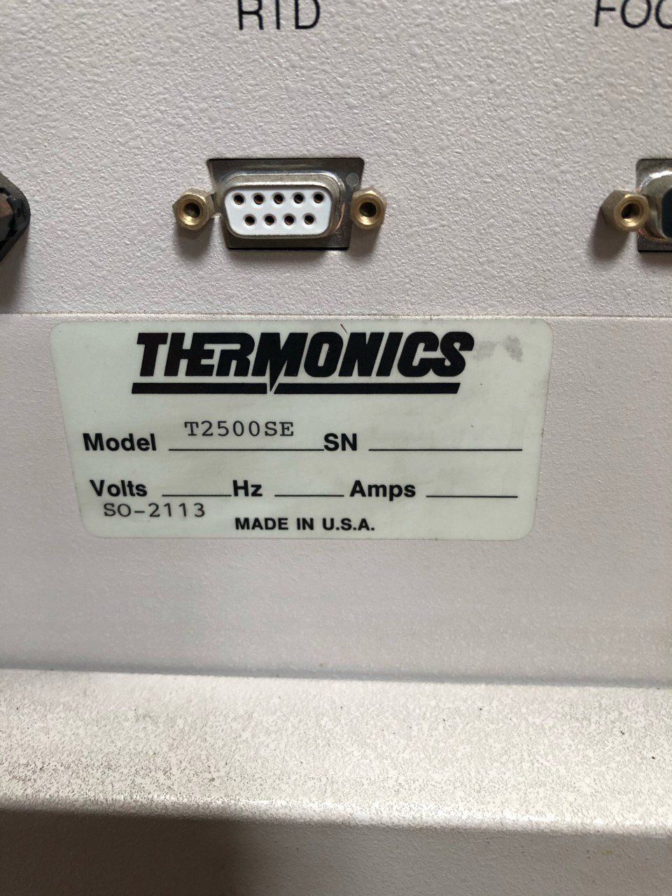 フォト（写真） 使用される THERMONICS T 2500SE 販売のために