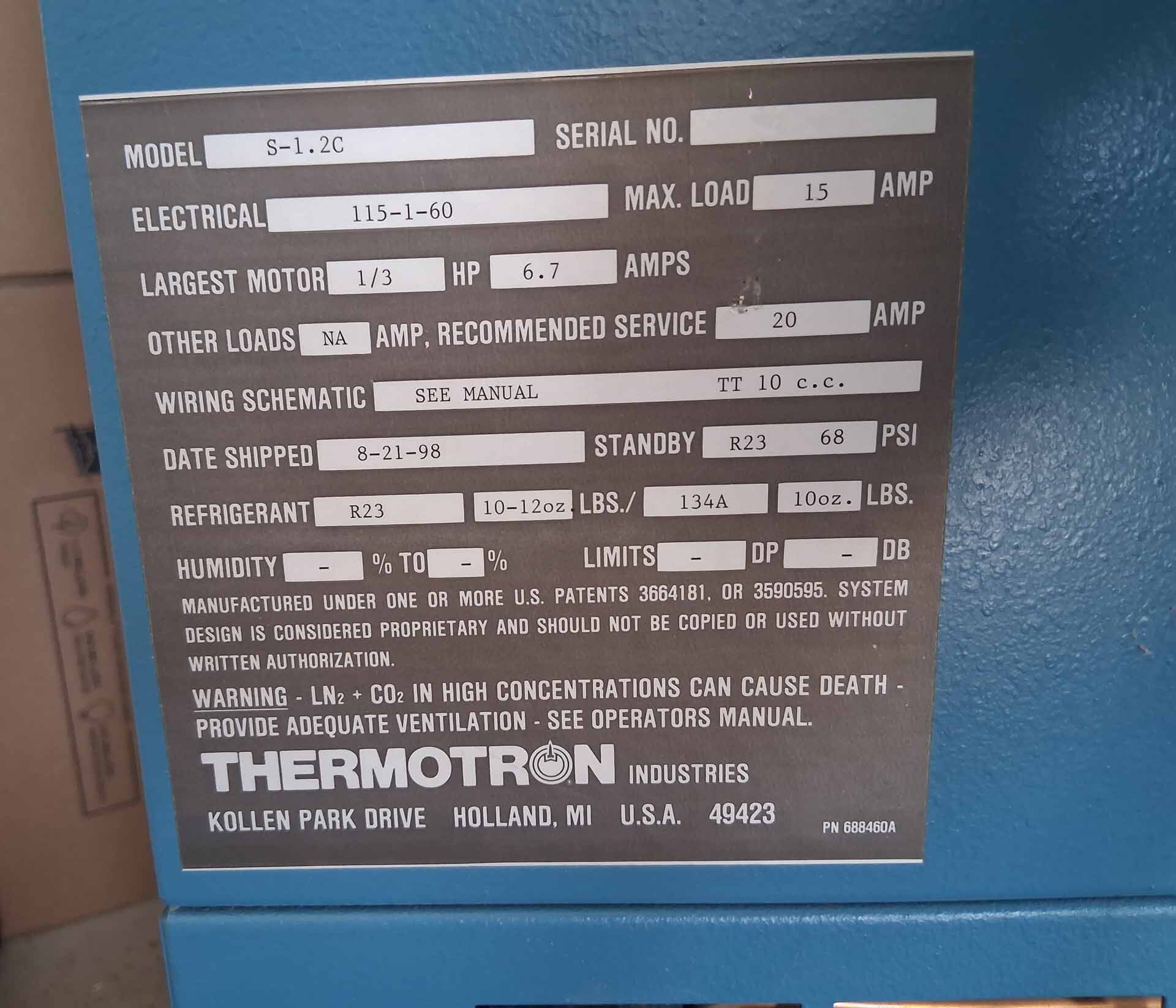 Photo Used THERMOTRON S-1.2C For Sale