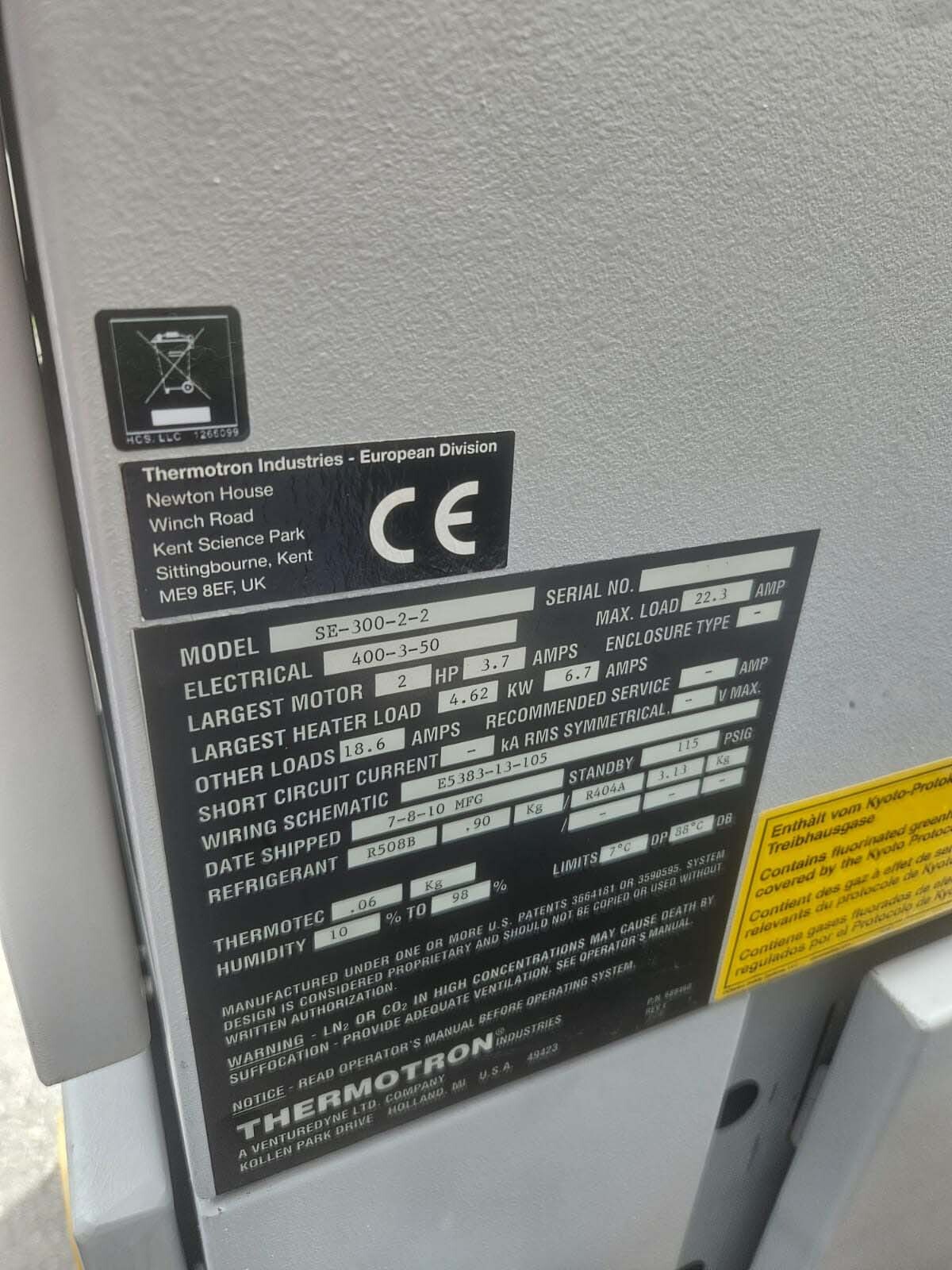 圖為 已使用的 THERMOTRON S-16 待售