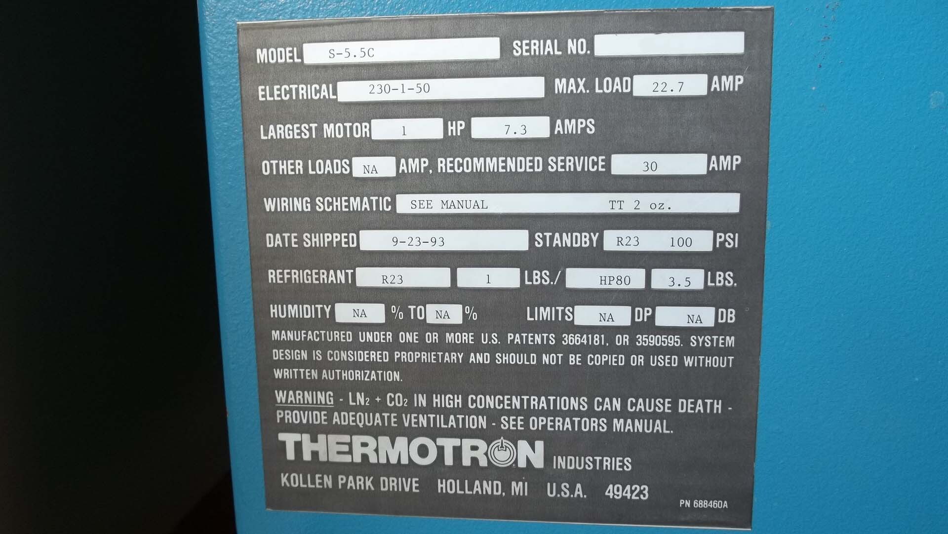 사진 사용됨 THERMOTRON S-5.5C 판매용