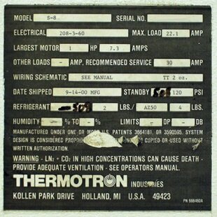 THERMOTRON S-8 #9205931