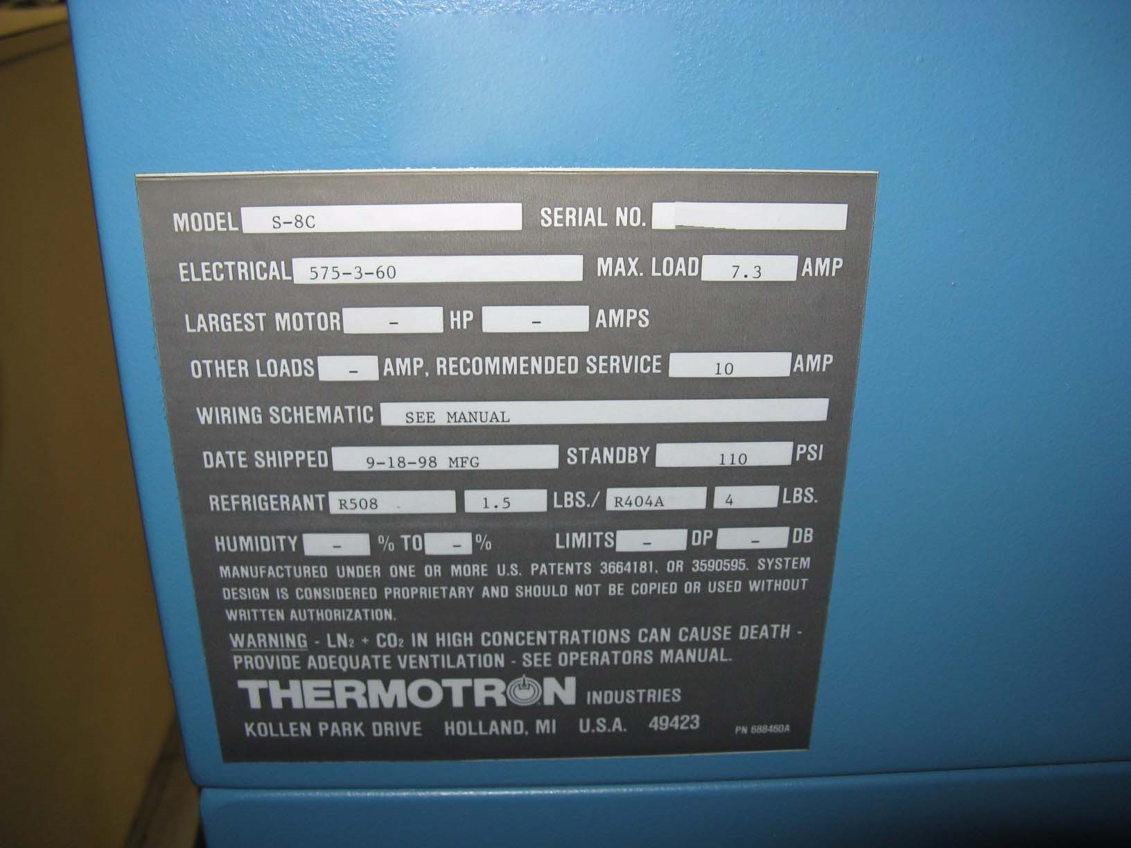 사진 사용됨 THERMOTRON S-8C 판매용