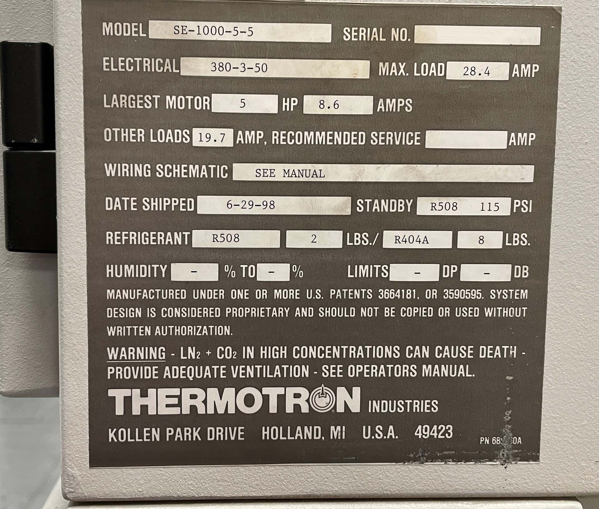 圖為 已使用的 THERMOTRON SE 1000-5-5 待售