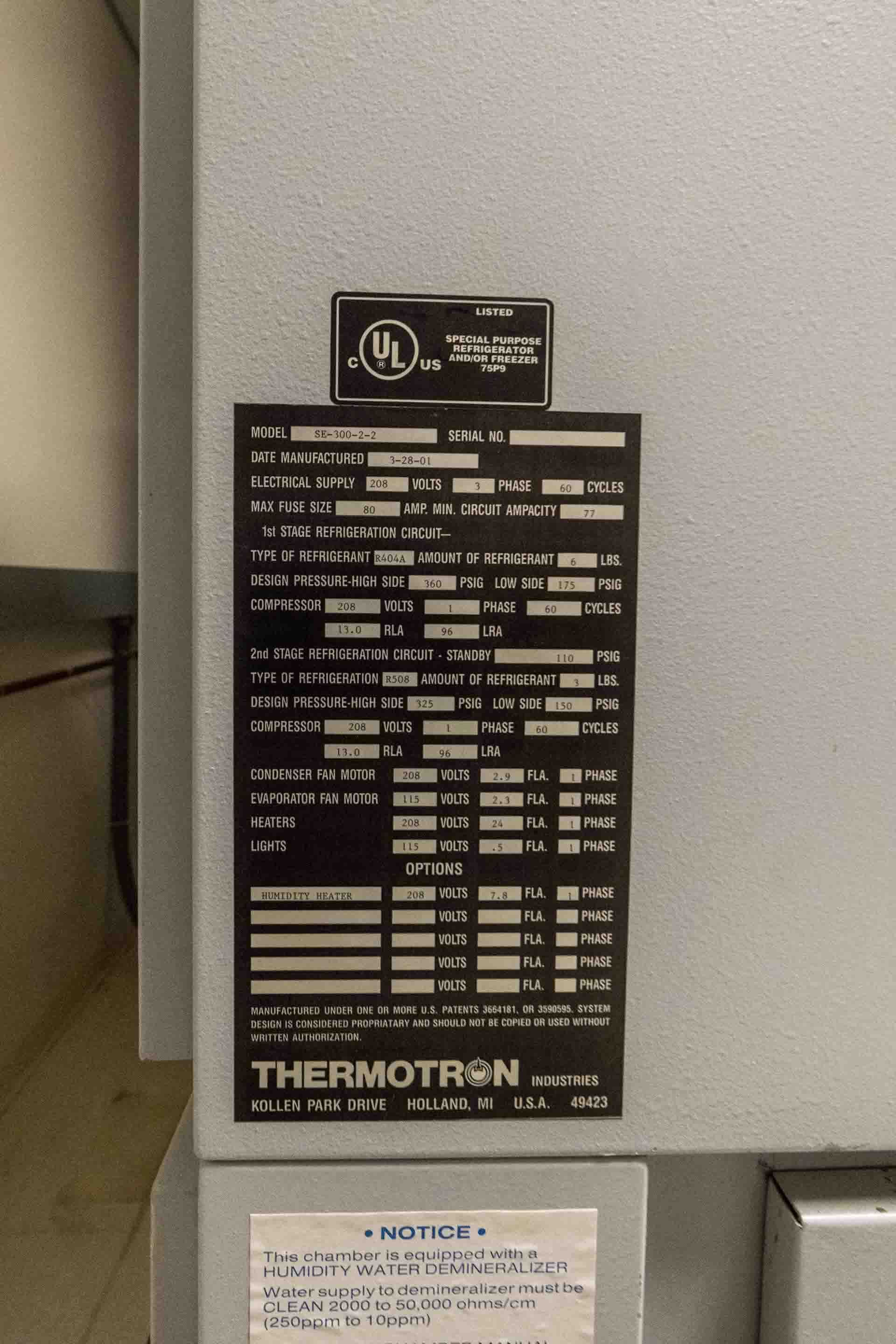 Photo Used THERMOTRON SE 300-2-2 For Sale