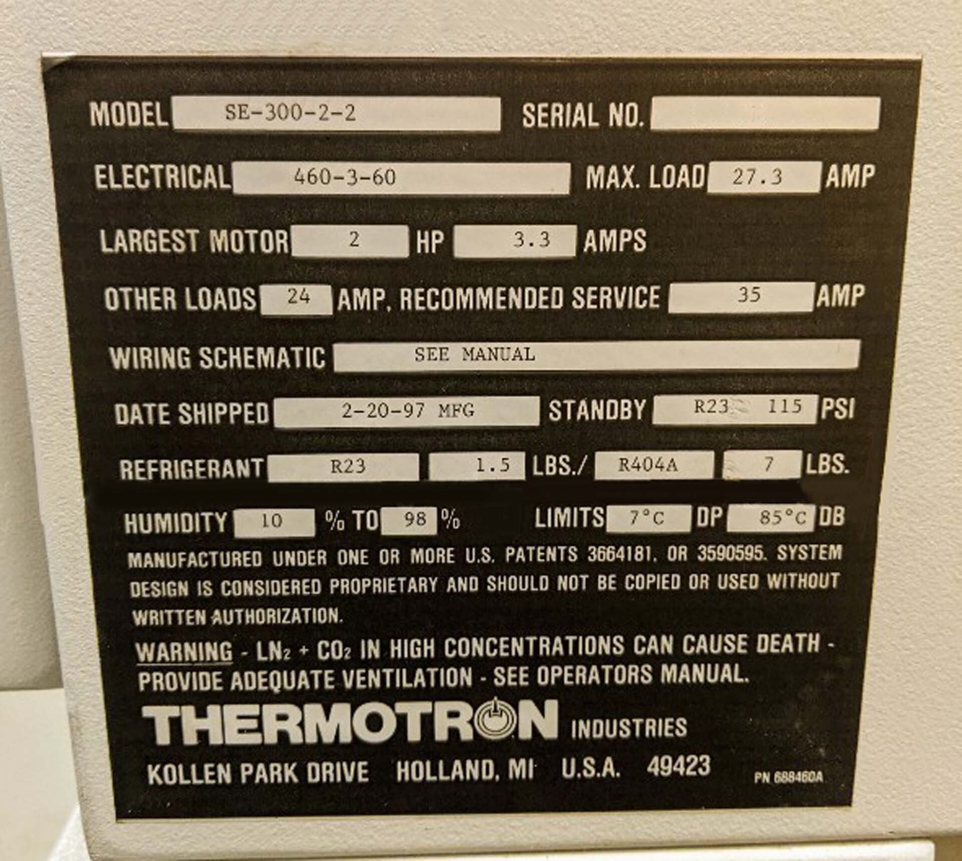 Foto Verwendet THERMOTRON SE 300-2-2 Zum Verkauf