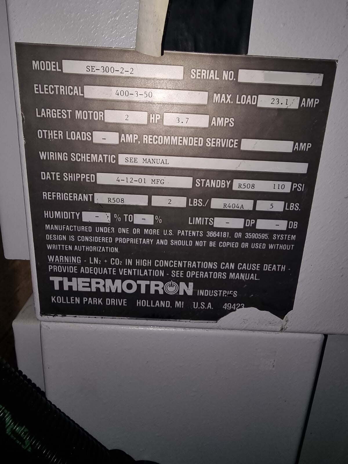 사진 사용됨 THERMOTRON SE 300-2-2 판매용