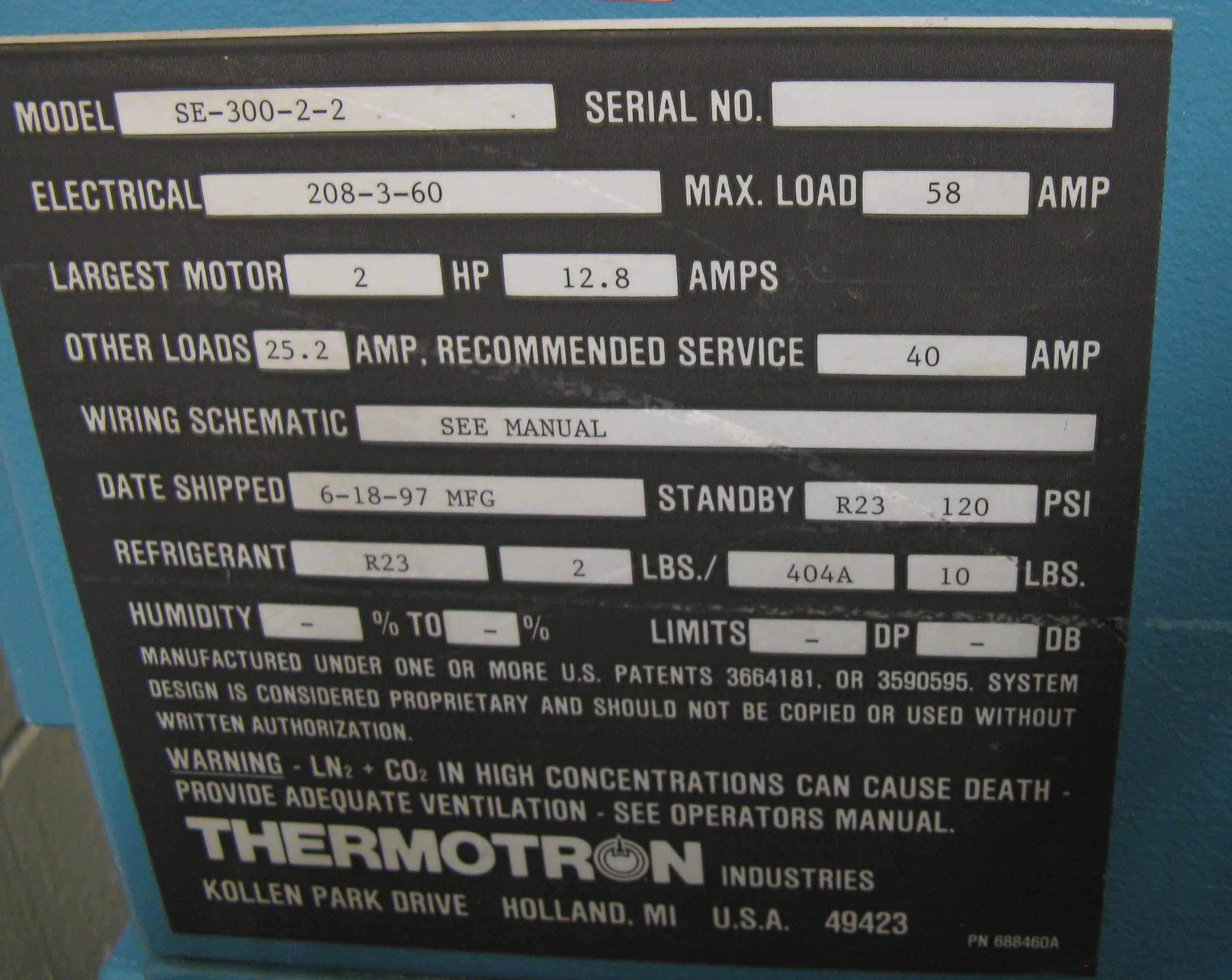 사진 사용됨 THERMOTRON SE 300-2-2 판매용