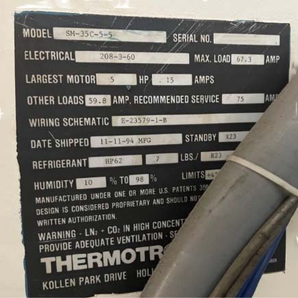 Photo Used THERMOTRON SM-35C-5-5 For Sale
