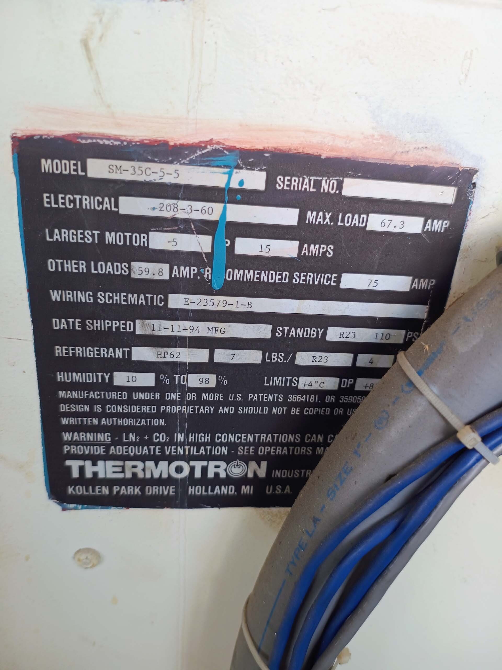 Photo Used THERMOTRON SM-35C-5-5 For Sale