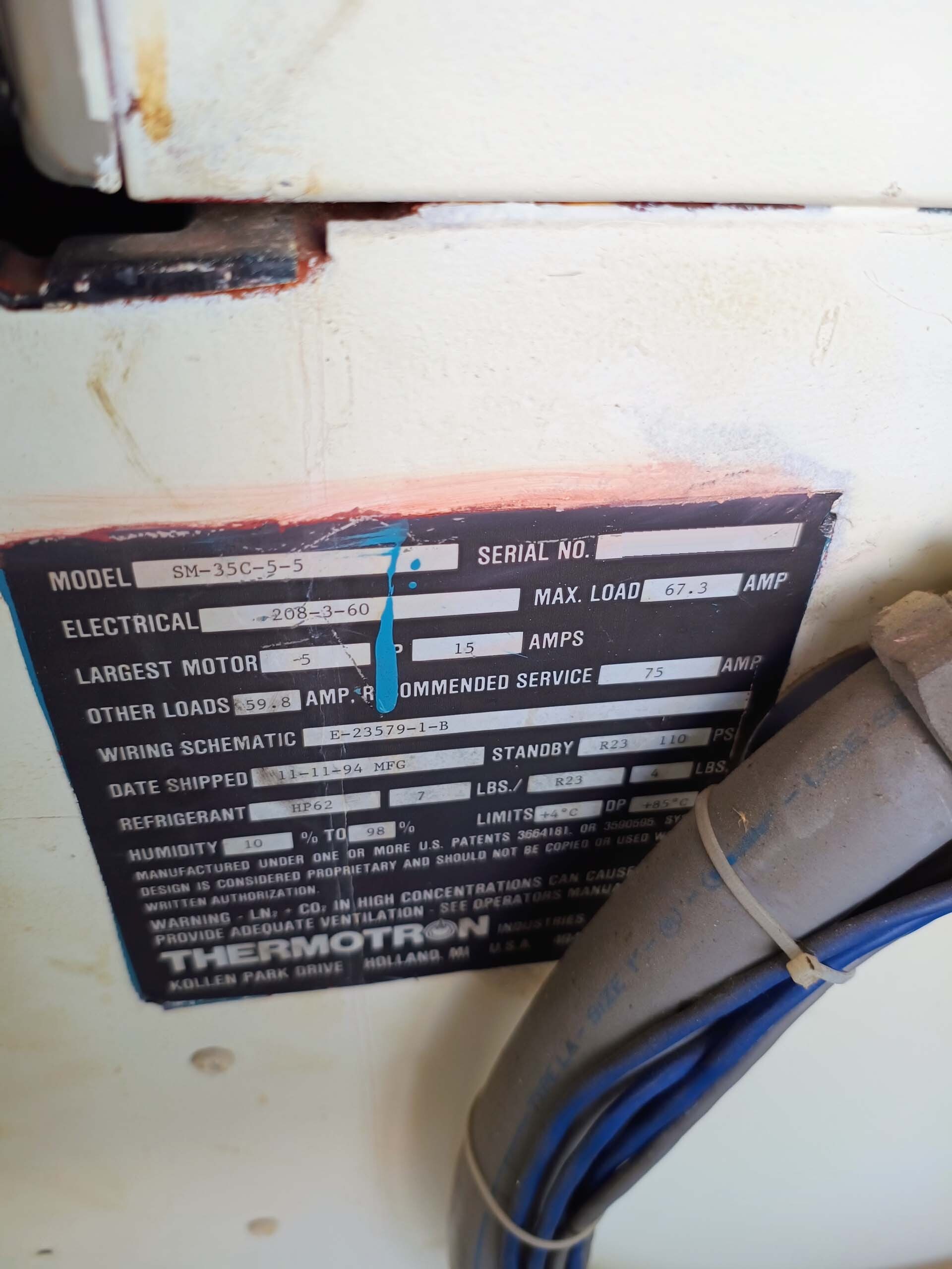 Photo Used THERMOTRON SM-35C-5-5 For Sale
